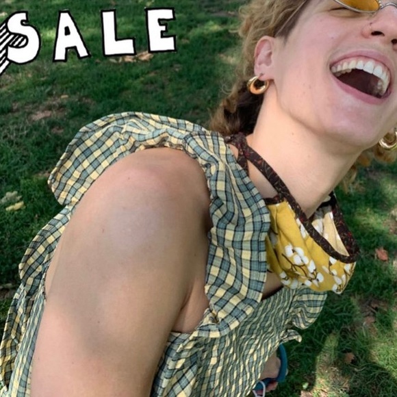 Green & Yellow Plaid Dress - Picture 4 of 5